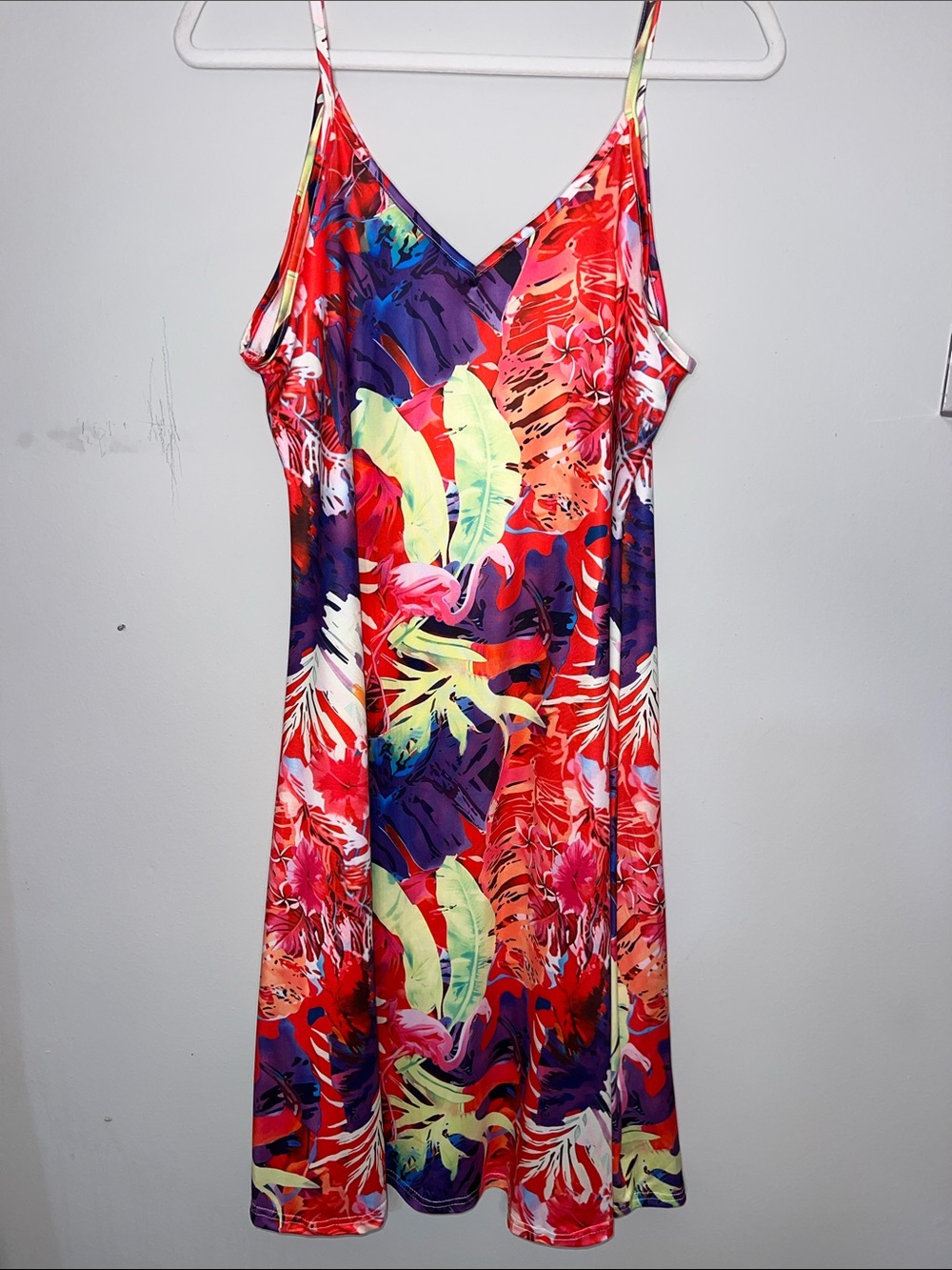 Tropical Print Swim Cover Up or Dress oversize small